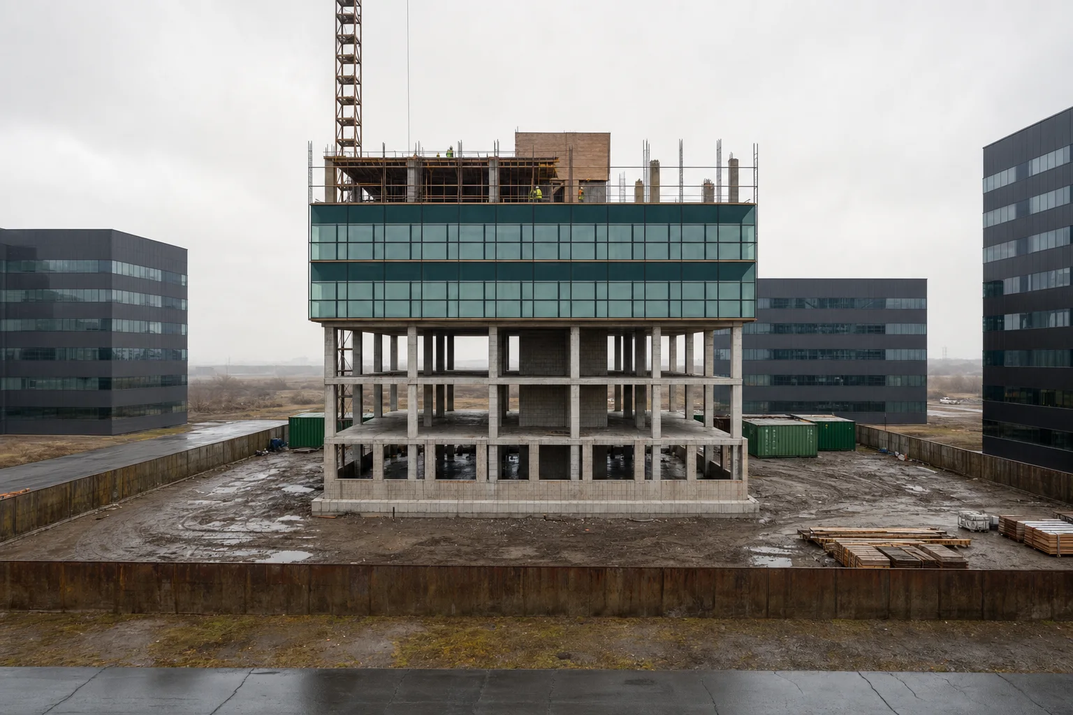 South facade of the demo tower in May (AI-generated sample image)