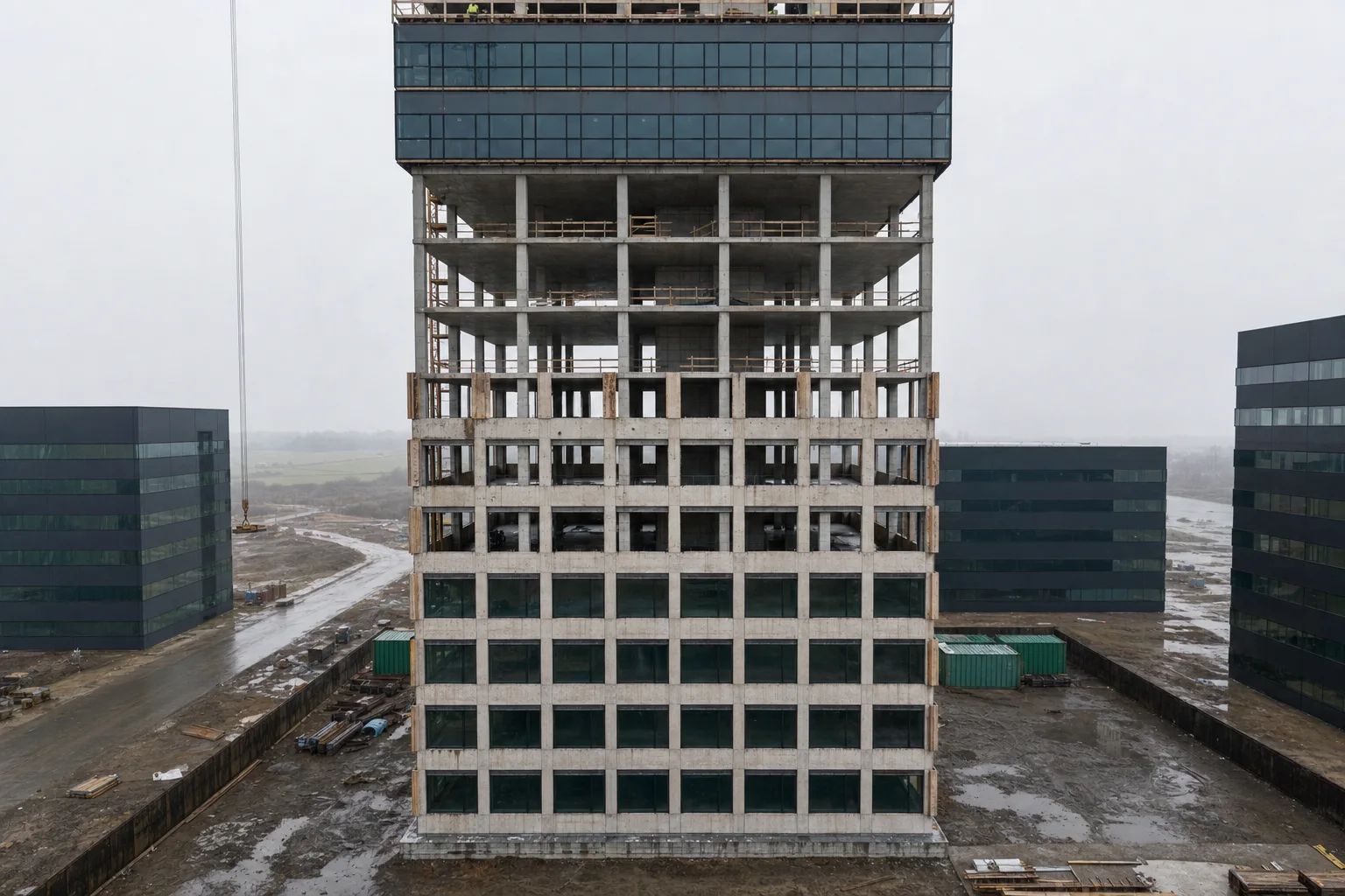 Close-range facade pass of the south elevation, used for defect inspection